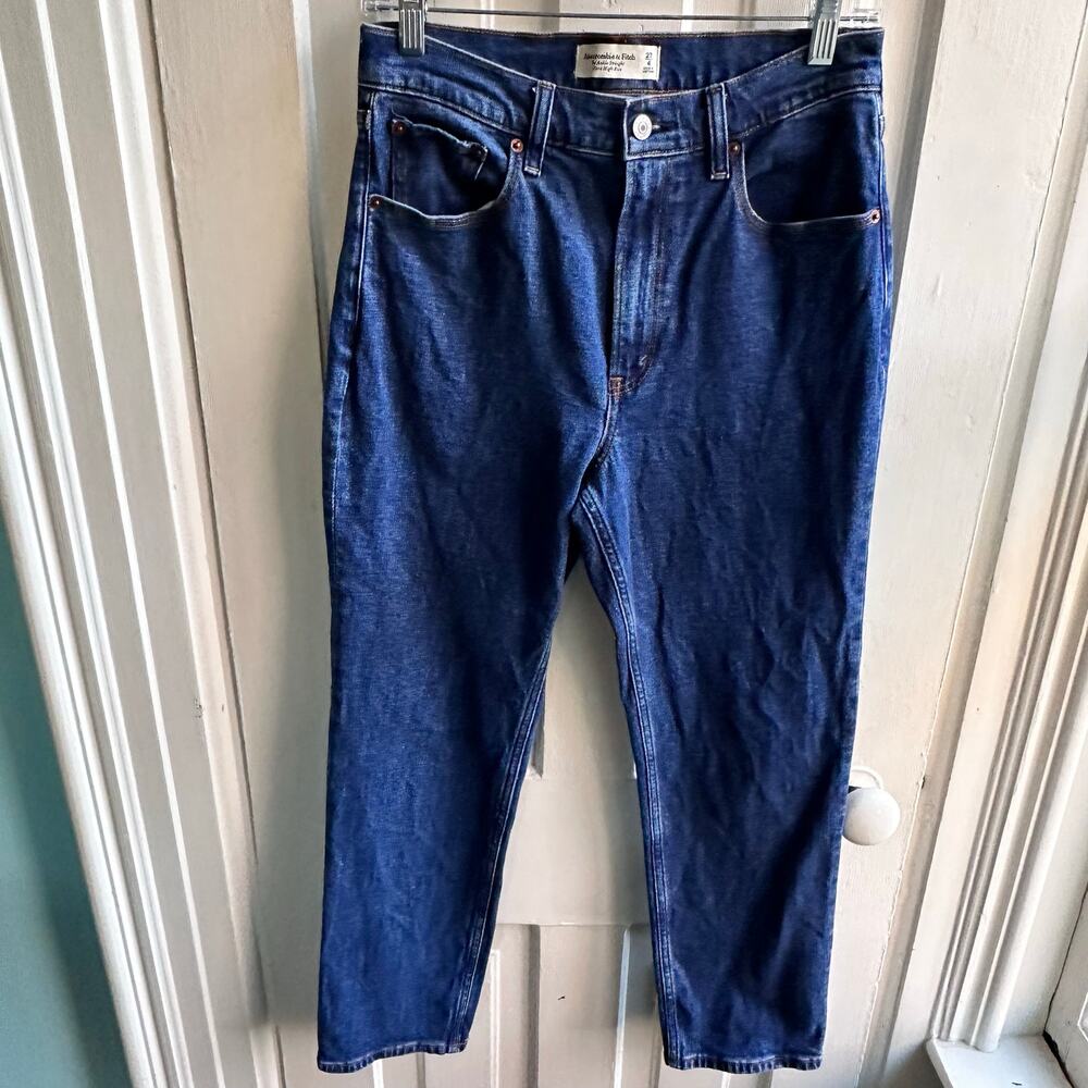 Abercrombie & Fitch The Ankle Straight Ultra High Rise Jeans - Size 27 - Picture 2 of 8